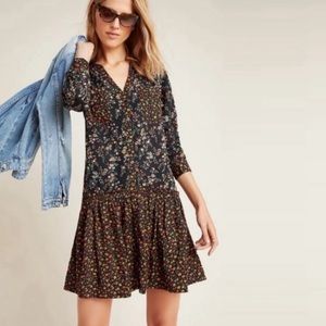 Maeve by Anthropologie Marlie Button-Front Drop Waist Floral Dress. Size 18W.